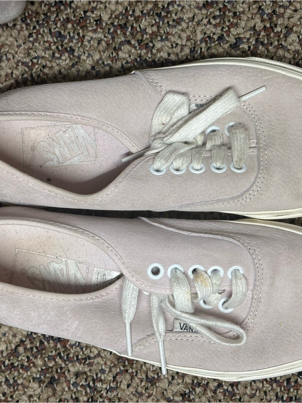 Vans Suede Lace-Up Sneakers - Pale Pink